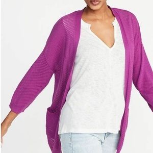 Old Navy Textured Open-Front Cardigan